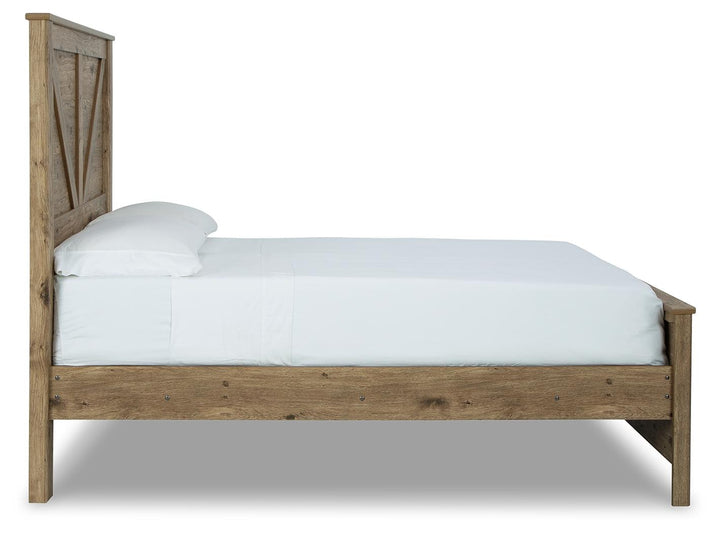 ASHLEY FURNITURE B2119B4 Shurlee Queen Crossbuck Panel Bed