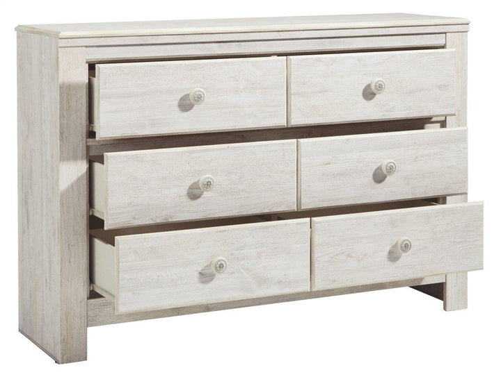 ASHLEY FURNITURE PKG002888 Queen Panel Bed With Mirrored Dresser and Chest