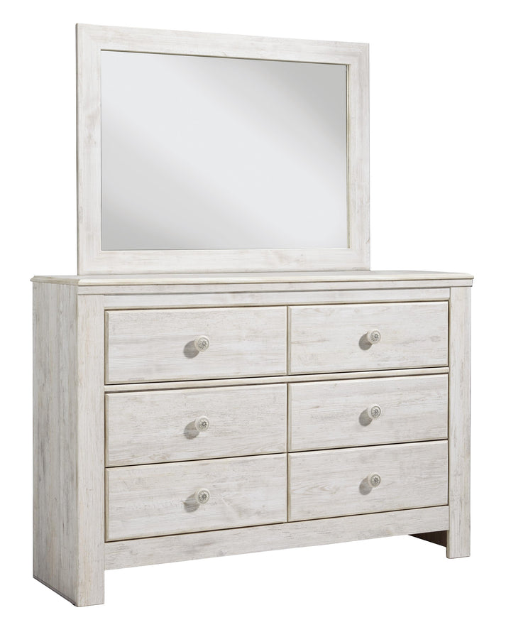 ASHLEY FURNITURE PKG007420 Twin Panel Bed With Mirrored Dresser and 2 Nightstands