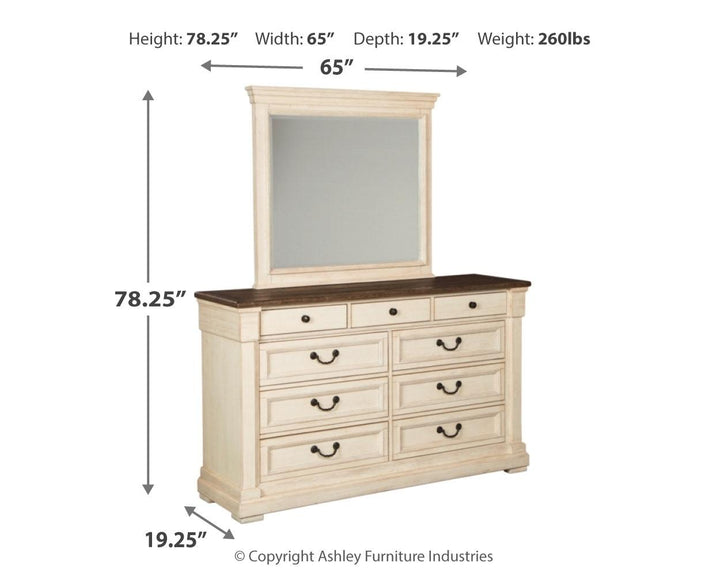 ASHLEY FURNITURE PKG006101 Queen Panel Bed With Mirrored Dresser and Chest