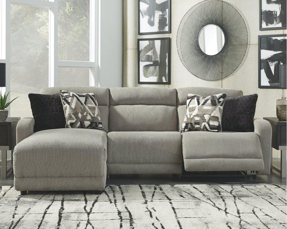 ASHLEY FURNITURE 54405S4 Colleyville 3-piece Power Reclining Sectional With Chaise