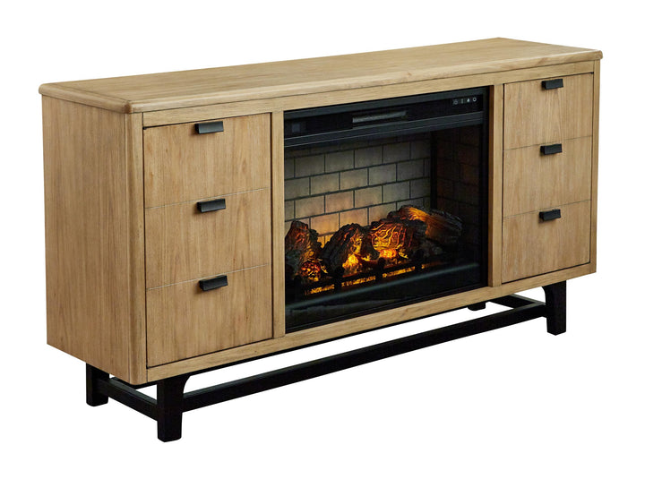 ASHLEY FURNITURE W761W1 Freslowe TV Stand With Electric Fireplace