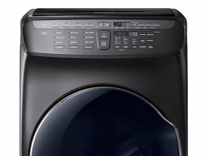 SAMSUNG WV55M9600AV 5.5 cu. ft. Smart Washer with FlexWash TM in Black Stainless Steel