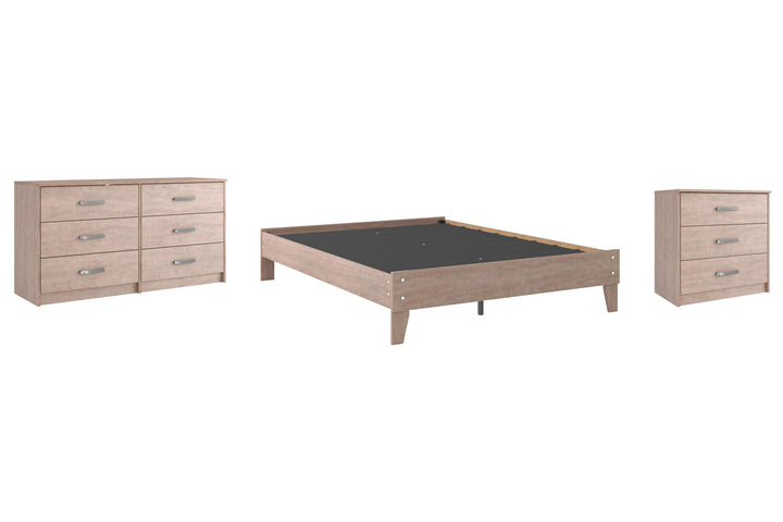 ASHLEY FURNITURE PKG009230 Queen Platform Bed With Dresser and Chest
