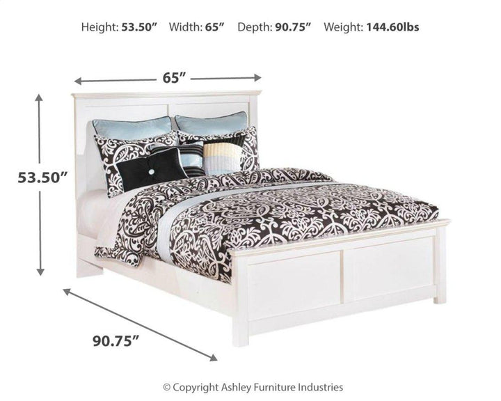 ASHLEY FURNITURE PKG002782 King Panel Bed With Mirrored Dresser, Chest and 2 Nightstands