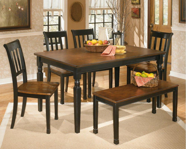 ASHLEY FURNITURE PKG002047 Dining Table and 4 Chairs and Bench