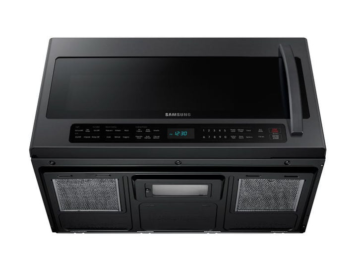 SAMSUNG ME21R7051SG 2.1 cu. ft. Over-the-Range Microwave with Sensor Cooking in Fingerprint Resistant Black Stainless Steel