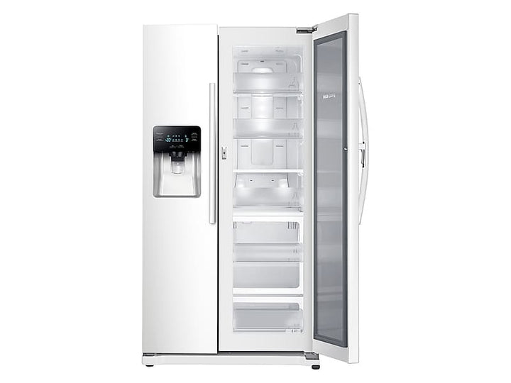 SAMSUNG RH25H5611WW 25 cu. ft. Food Showcase Side-by-Side Refrigerator with Metal Cooling in White