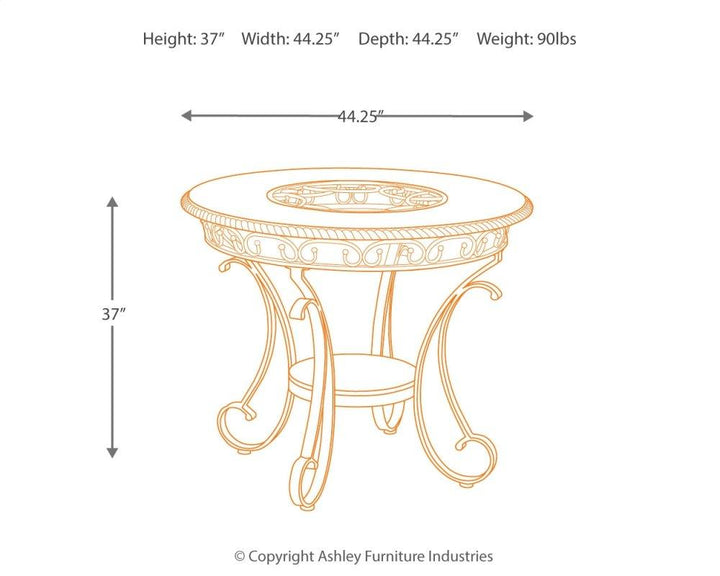 ASHLEY FURNITURE D329D2 Glambrey Counter Height Dining Table and 4 Barstools