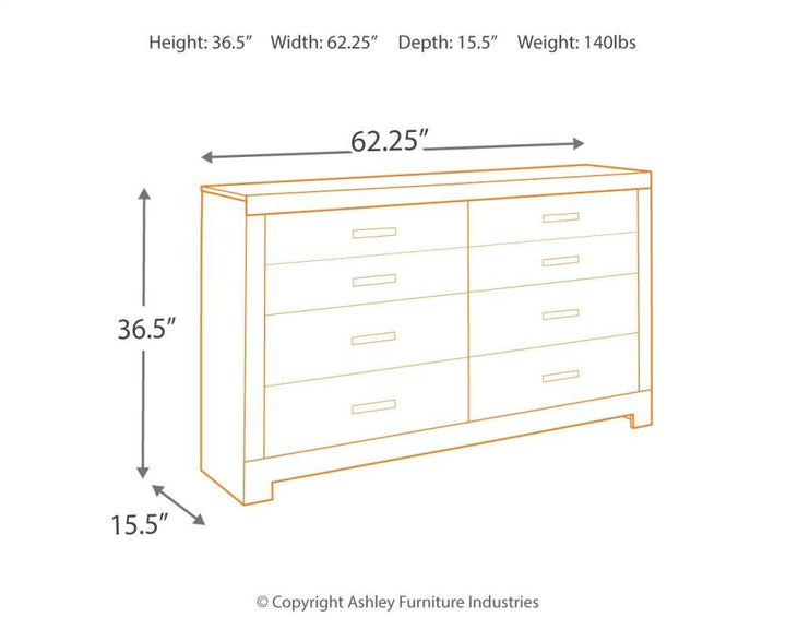 ASHLEY FURNITURE PKG011527 King Panel Bed With Dresser