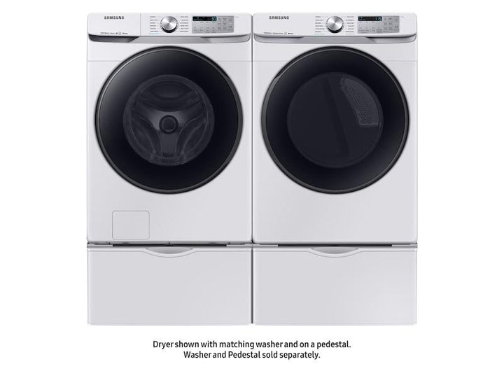 SAMSUNG DVG50R8500W 7.5 cu. ft. Smart Gas Dryer with Steam Sanitize+ in White