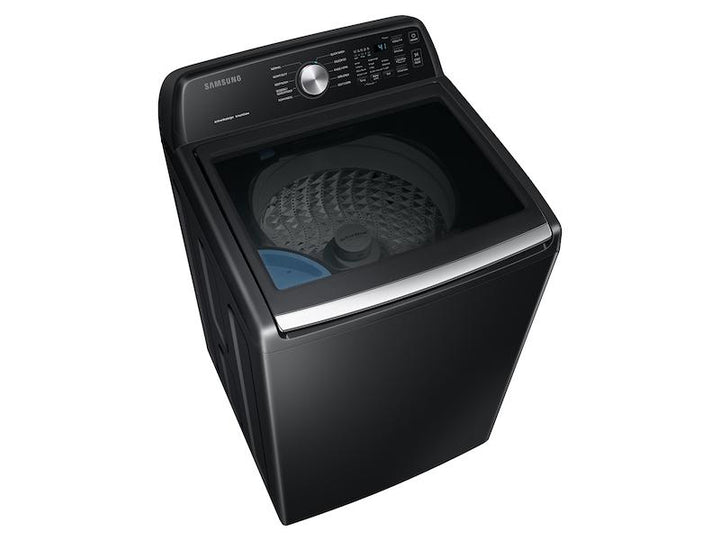 SAMSUNG WA44A3405AV 4.4 cu. ft. Top Load Washer with ActiveWave TM Agitator and Active WaterJet in Brushed Black