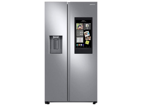 SAMSUNG RS27T5561SR 26.7 cu. ft. Large Capacity Side-by-Side Refrigerator with Touch Screen Family Hub TM in Stainless Steel