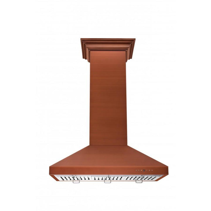 ZLINE KITCHEN AND BATH 8KL3IC36 ZLINE 36" Designer Series Copper Island Mount Range Hood