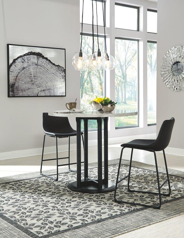 ASHLEY FURNITURE PKG008107 Counter Height Dining Table and 2 Barstools