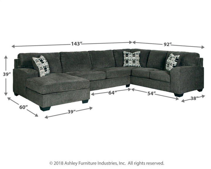 ASHLEY FURNITURE PKG001774 3-piece Sectional With Ottoman