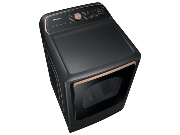 SAMSUNG DVE55A7700V 7.4 cu. ft. Smart Electric Dryer with Steam Sanitize+ in Brushed Black