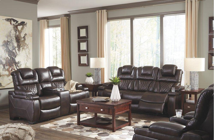 ASHLEY FURNITURE 75407U3 Warnerton Power Reclining Sofa and Loveseat With Power Recliner