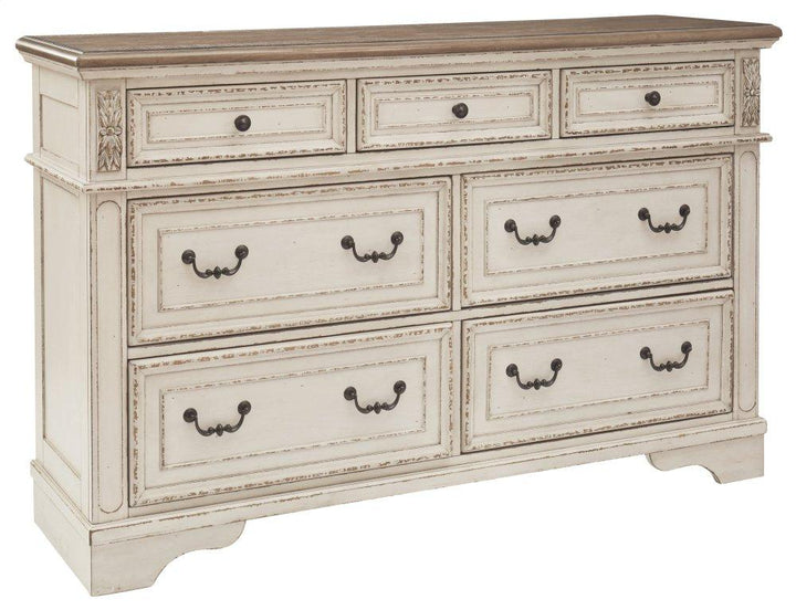 ASHLEY FURNITURE PKG006683 California King Upholstered Panel Bed With Dresser