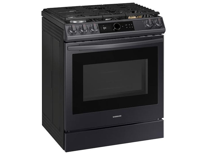 SAMSUNG NX60T8711SG 6.0 cu ft. Smart Slide-in Gas Range with Smart Dial & Air Fry in Black Stainless Steel