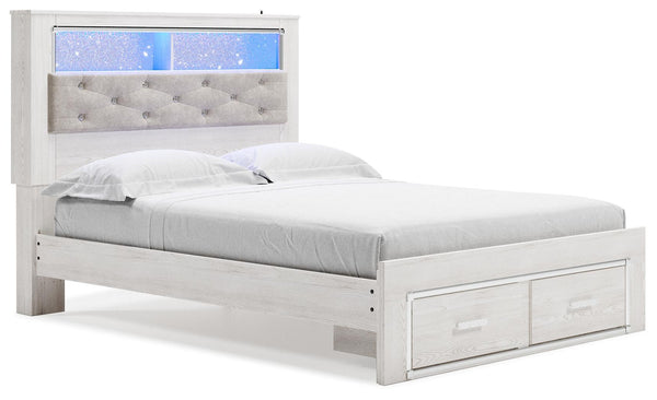 ASHLEY FURNITURE B2640B19 Altyra Queen Upholstered Bookcase Bed With Storage