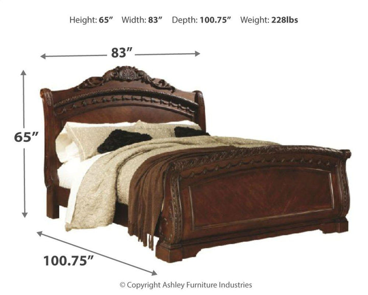 ASHLEY FURNITURE B553B34 North Shore California King Sleigh Bed