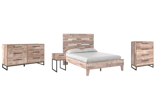 ASHLEY FURNITURE PKG009218 Full Platform Bed With Dresser, Chest and Nightstand