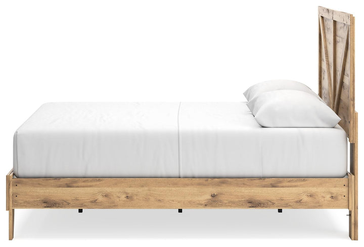 ASHLEY FURNITURE EB2712B3 Larstin Queen Crossbuck Panel Platform Bed