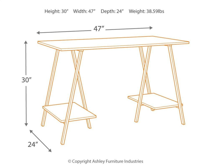 ASHLEY FURNITURE PKG008050 Home Office Desk With Chair