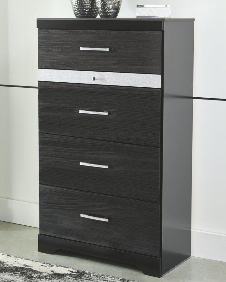 ASHLEY FURNITURE PKG007632 Queen/full Panel Headboard With Mirrored Dresser and Chest