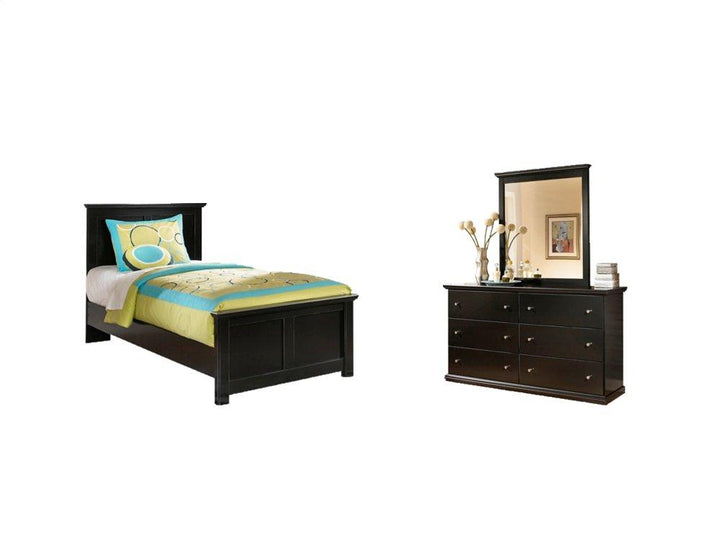 ASHLEY FURNITURE PKG002716 Twin Panel Bed With Mirrored Dresser