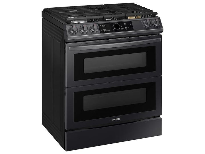 SAMSUNG NX60T8751SG 6.0 cu ft. Smart Slide-in Gas Range with Flex Duo TM , Smart Dial & Air Fry in Black Stainless Steel