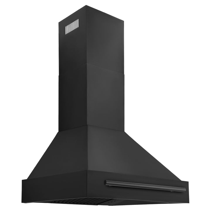 ZLINE KITCHEN AND BATH BS65530BS ZLINE Black Stainless Steel Range Hood with Black Stainless Steel Handle Size: 30 Inch