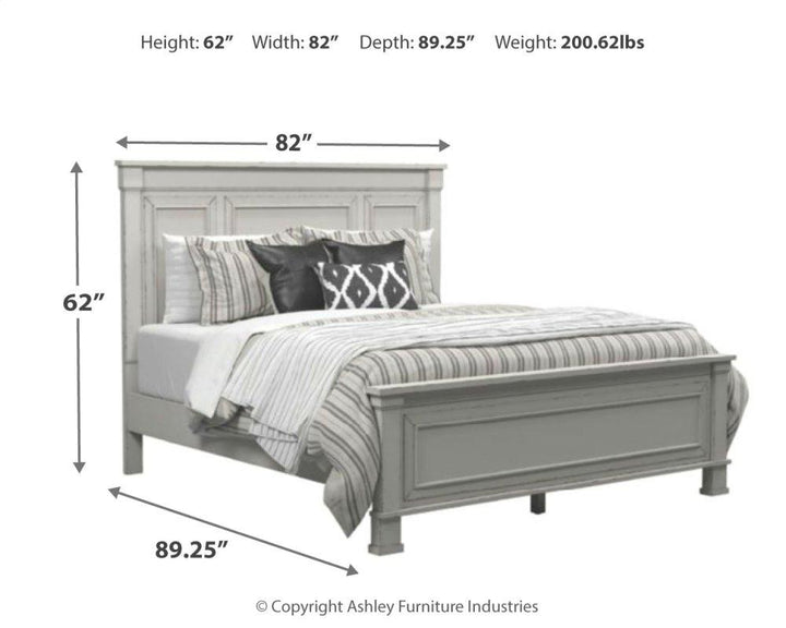 ASHLEY FURNITURE PKG006076 King Panel Bed With Mirrored Dresser and Chest