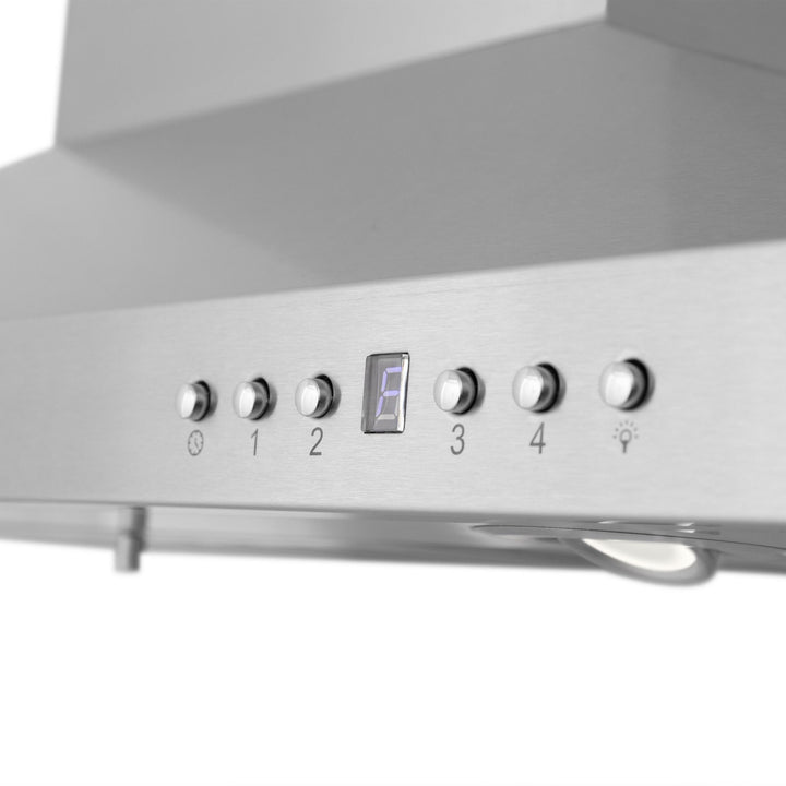 ZLINE KITCHEN AND BATH GL2ICRNBT30 Island Mount Range Hood in Stainless Steel with Built-in ZLINE CrownSound TM Bluetooth Speakers Size: 30 Inch