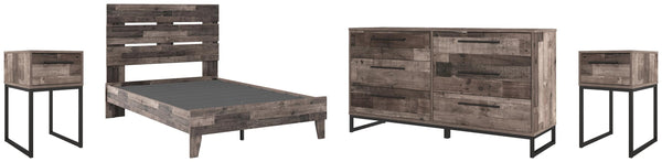 ASHLEY FURNITURE PKG009110 Full Platform Bed With Dresser and Chest
