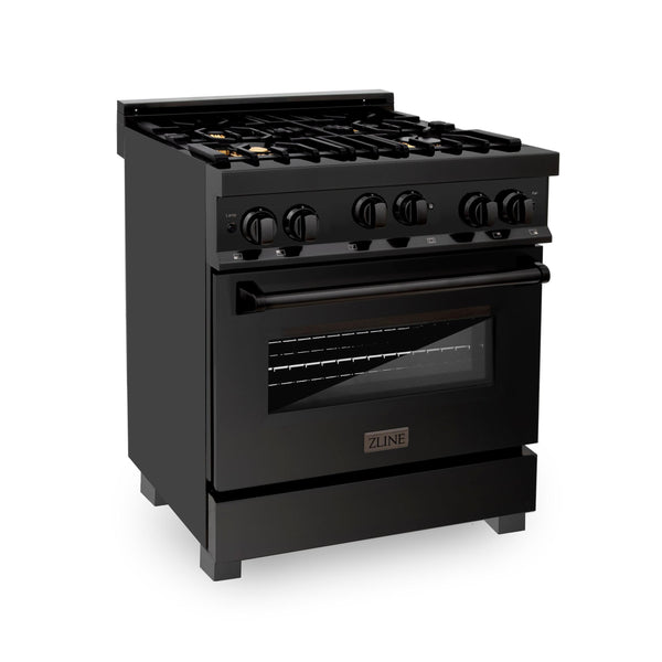 ZLINE KITCHEN AND BATH RGB48 ZLINE 48" 6.0 cu. ft. Range with Gas Stove and Gas Oven in Black Stainless Steel