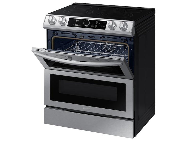 SAMSUNG NE63T8751SS 6.3 cu ft. Smart Slide-in Electric Range with Smart Dial, Air Fry, & Flex Duo TM in Stainless Steel