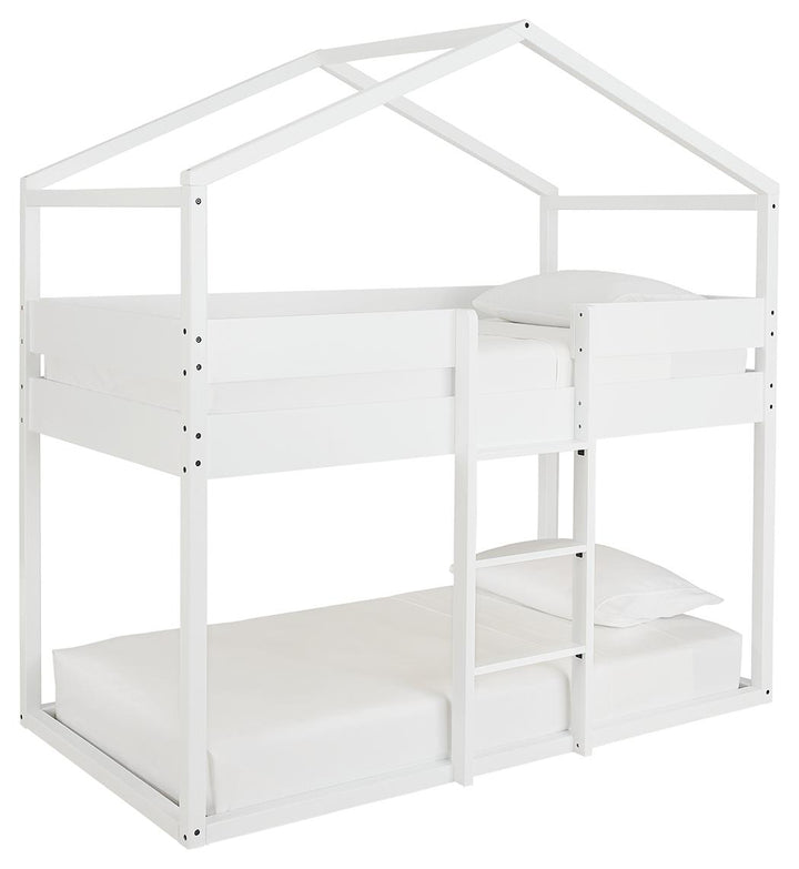 ASHLEY FURNITURE B082B2 Flannibrook Twin Over Twin House Loft Bed