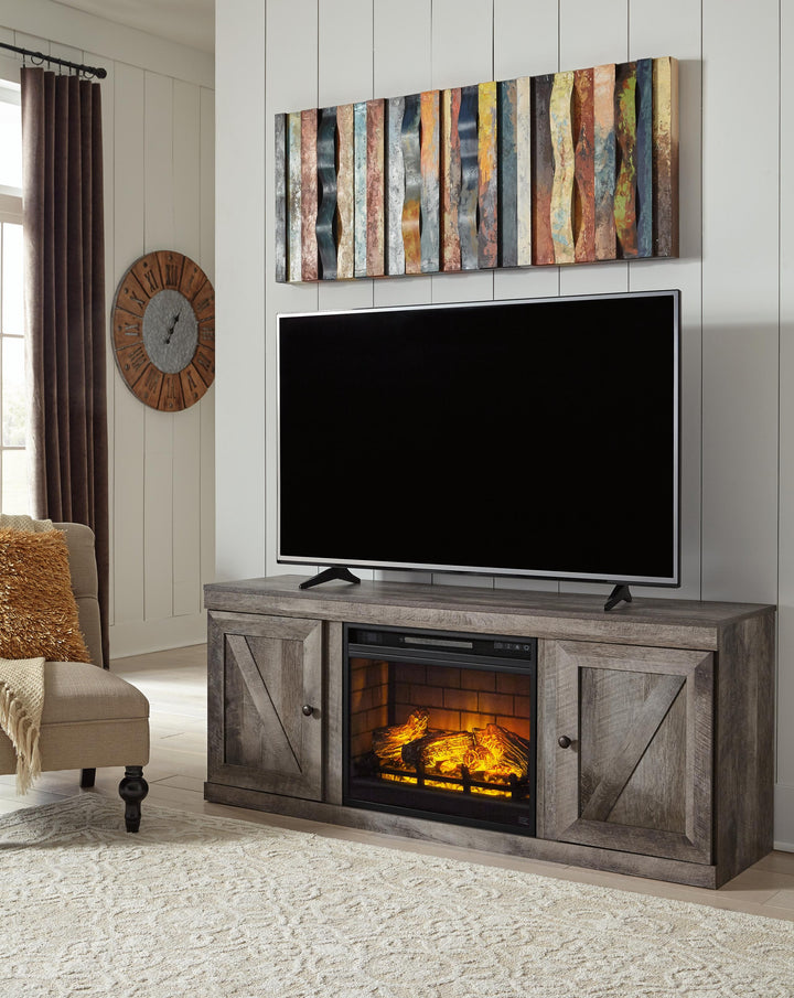 ASHLEY FURNITURE EW0440W7 Wynnlow TV Stand With Electric Fireplace