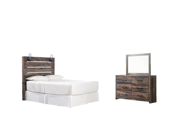 ASHLEY FURNITURE PKG007514 Queen Panel Headboard With Mirrored Dresser