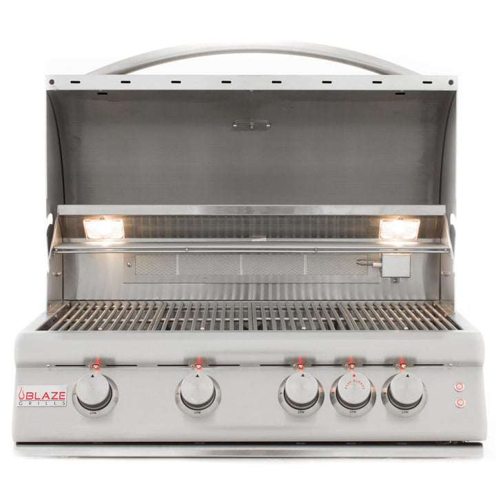 BLAZE GRILLS BLZ4LTE2NG Blaze 32 Inch 4-Burner LTE Gas Grill With Rear Burner and Built-in Lighting System, With Fuel Type - Natural Gas