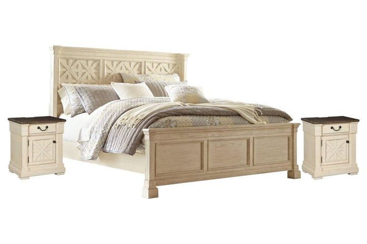 ASHLEY FURNITURE PKG000519 Queen Panel Bed With 2 Nightstands