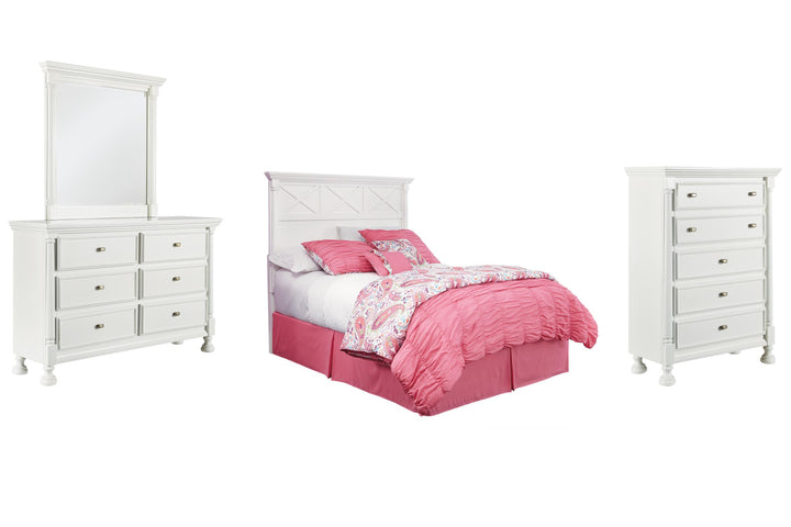 ASHLEY FURNITURE PKG005295 Queen Panel Headboard With Mirrored Dresser and Chest