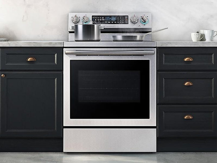 SAMSUNG NE59N6650SG 5.9 cu. ft. Freestanding Electric Range with True Convection & Steam Assist in Black Stainless Steel