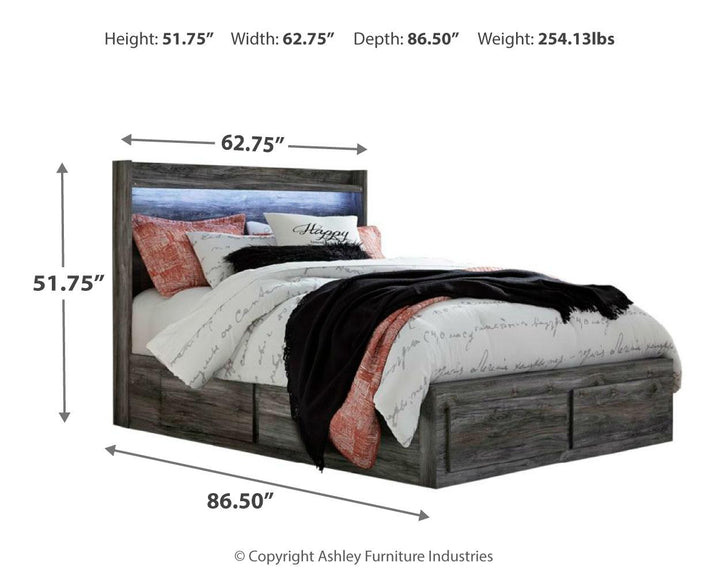 ASHLEY FURNITURE PKG007557 King Panel Bed With 4 Storage Drawers With Dresser