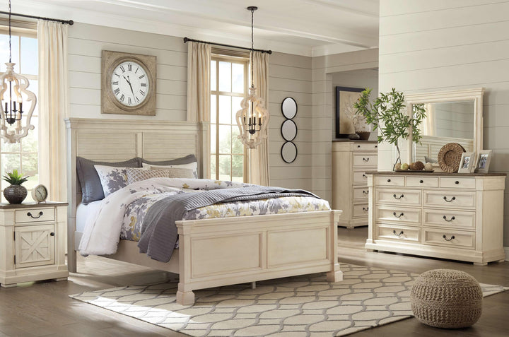 ASHLEY FURNITURE PKG006093 Queen Panel Bed With Mirrored Dresser and 2 Nightstands