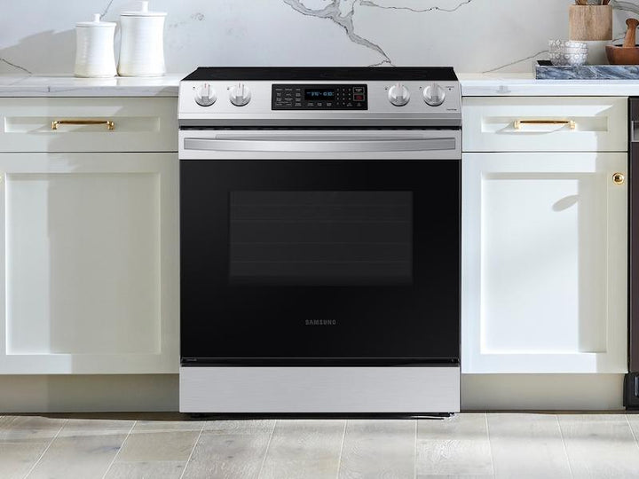 SAMSUNG NE63BG8315SSAA 6.3 cu. ft. Smart Slide-in Electric Range with Air Fry & Convection in Stainless Steel