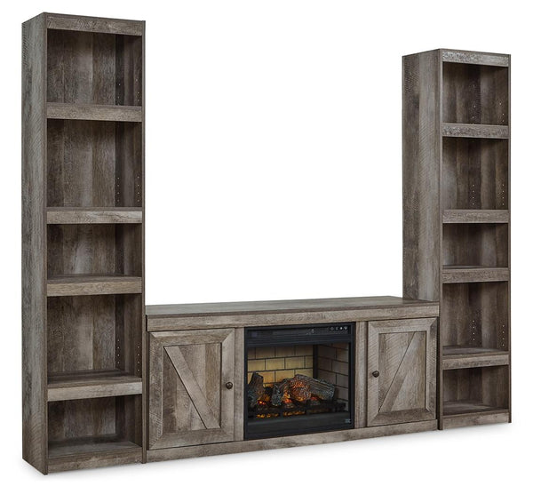 ASHLEY FURNITURE EW0440W10 Wynnlow 3-piece Entertainment Center With Electric Fireplace