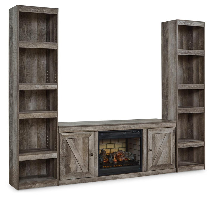 ASHLEY FURNITURE EW0440W10 Wynnlow 3-piece Entertainment Center With Electric Fireplace